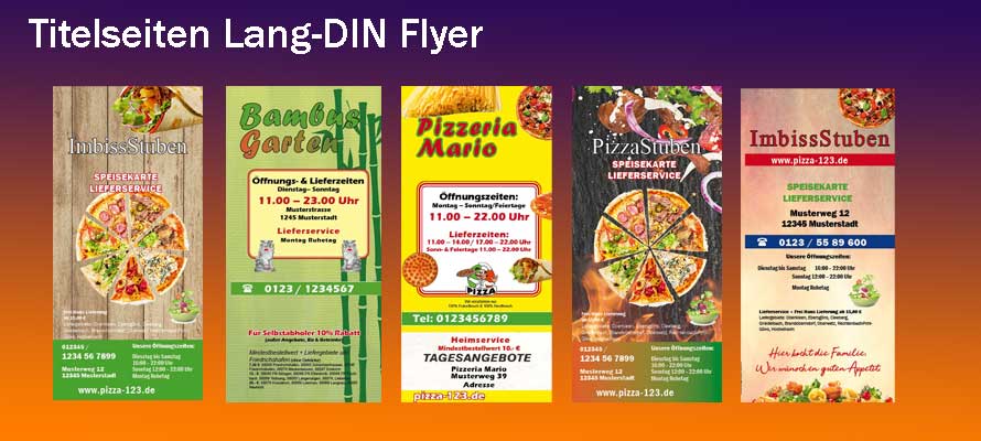 Pizza Flyer Wickelfalz